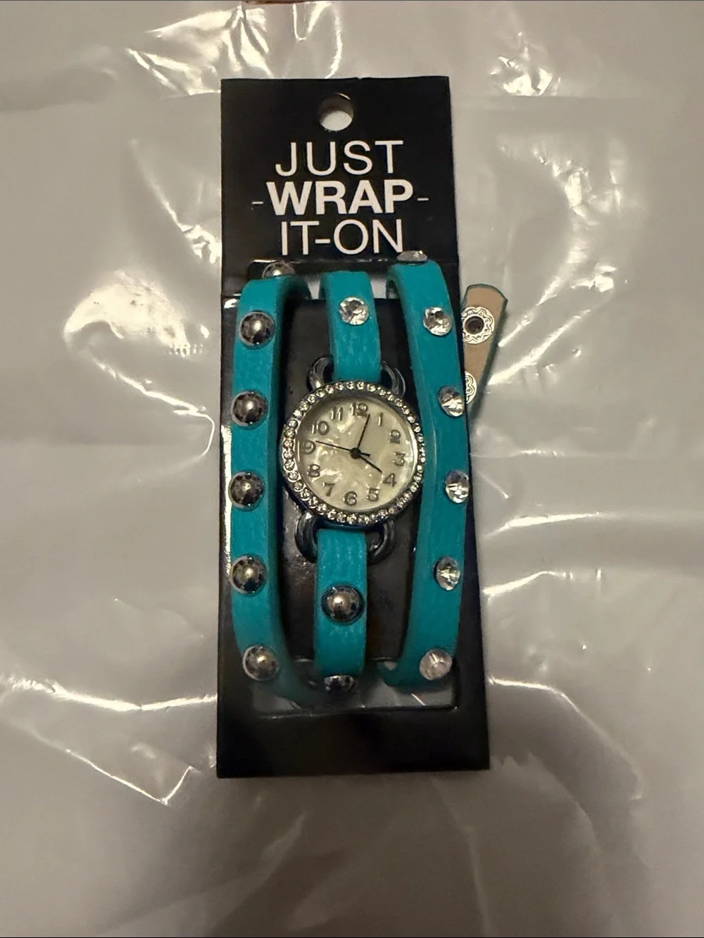 Turquoise Wrap Watch Bracelet with Studs